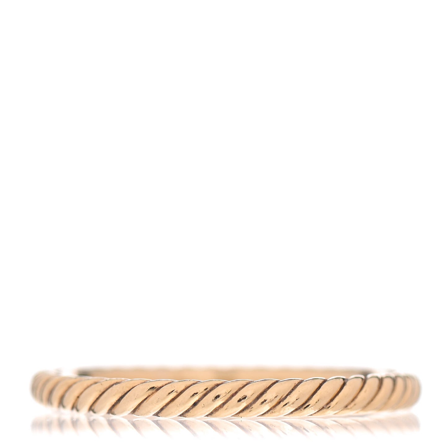 18K Yellow Gold 2mm Cable Classics Band Ring 51 5.75