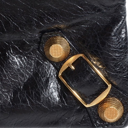 Balenciaga Agneau Giant 21 Gold Hardware Envelope Clutch Black 9 of 10