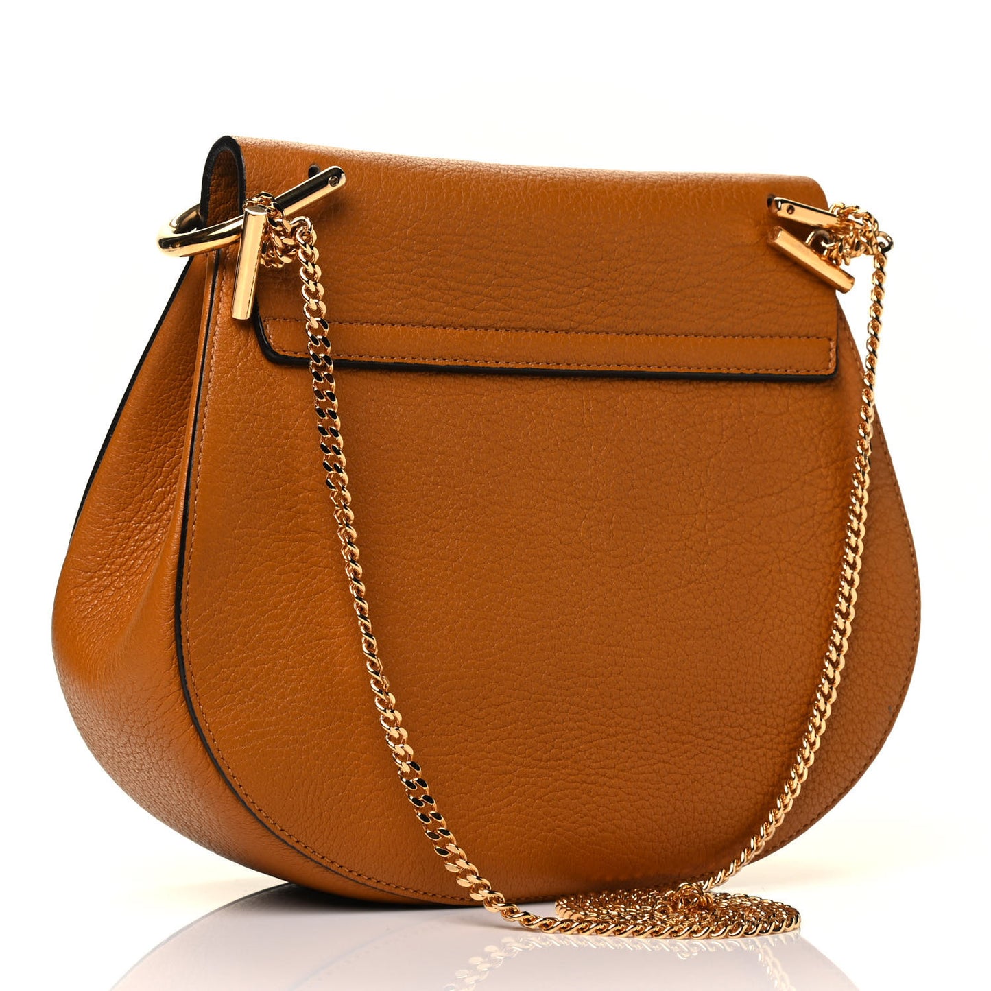 Grained Lambskin Drew Shoulder Bag Caramel