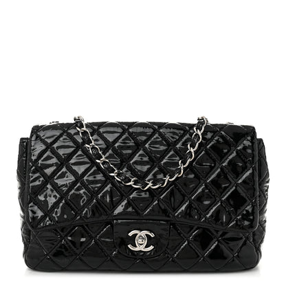 Chanel Patent Quilted Jumbo Single Flap Black 1 of 11