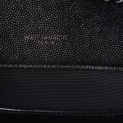Saint Laurent Grain De Poudre Textured Mixed Matelasse Triquilt Small Monogram Satchel Black 7 of 10