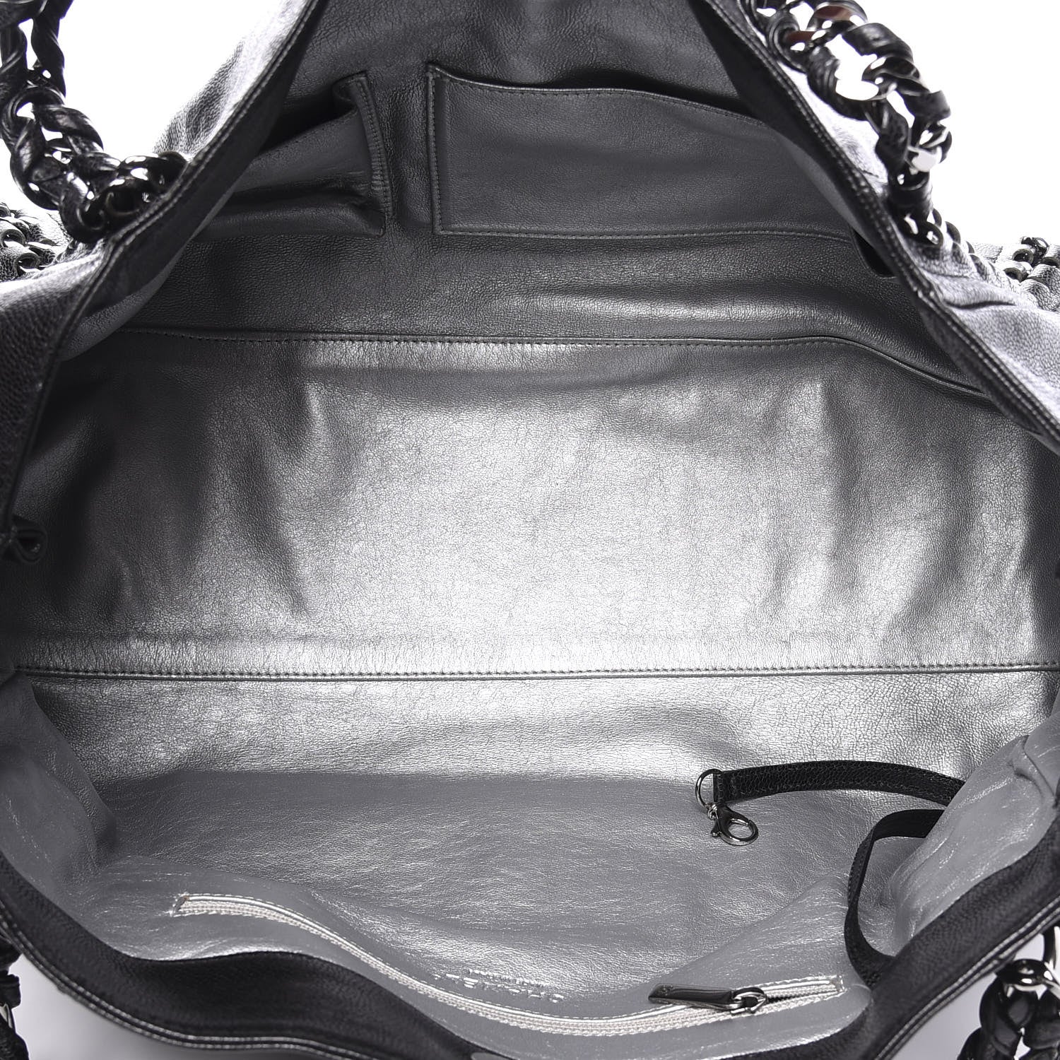 Chanel Glazed Caviar East West Modern Chain Tote Black 5 of 10