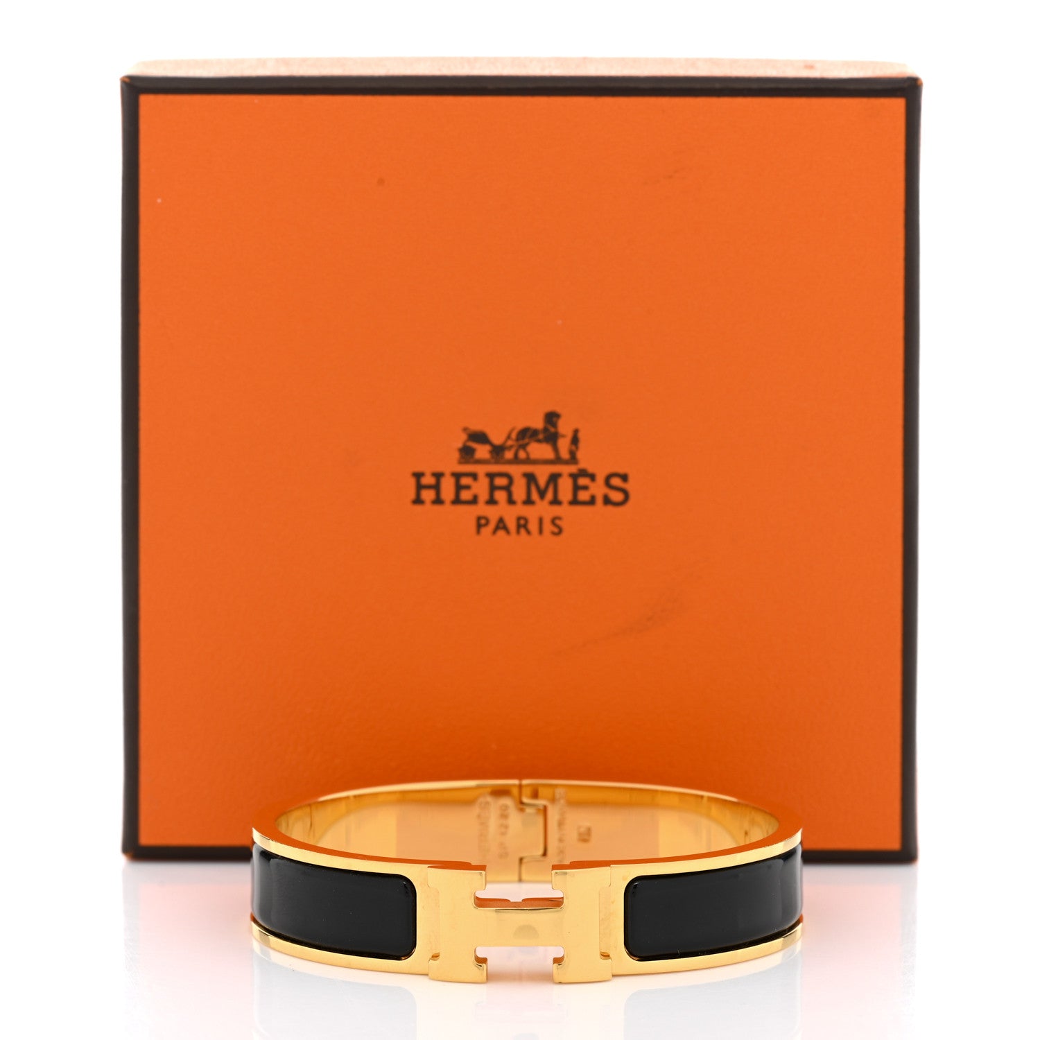 Hermes Enamel Narrow Clic Clac H Bracelet PM Black 6 of 6