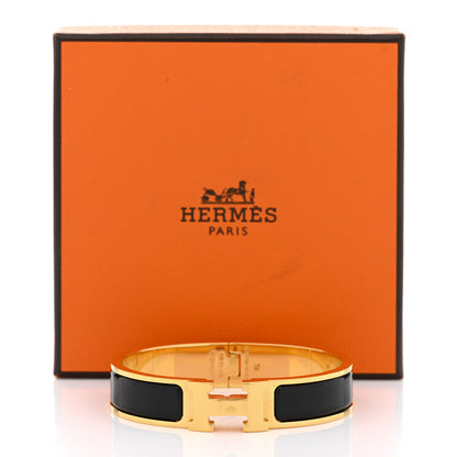 Hermes Enamel Narrow Clic Clac H Bracelet PM Black 6 of 6