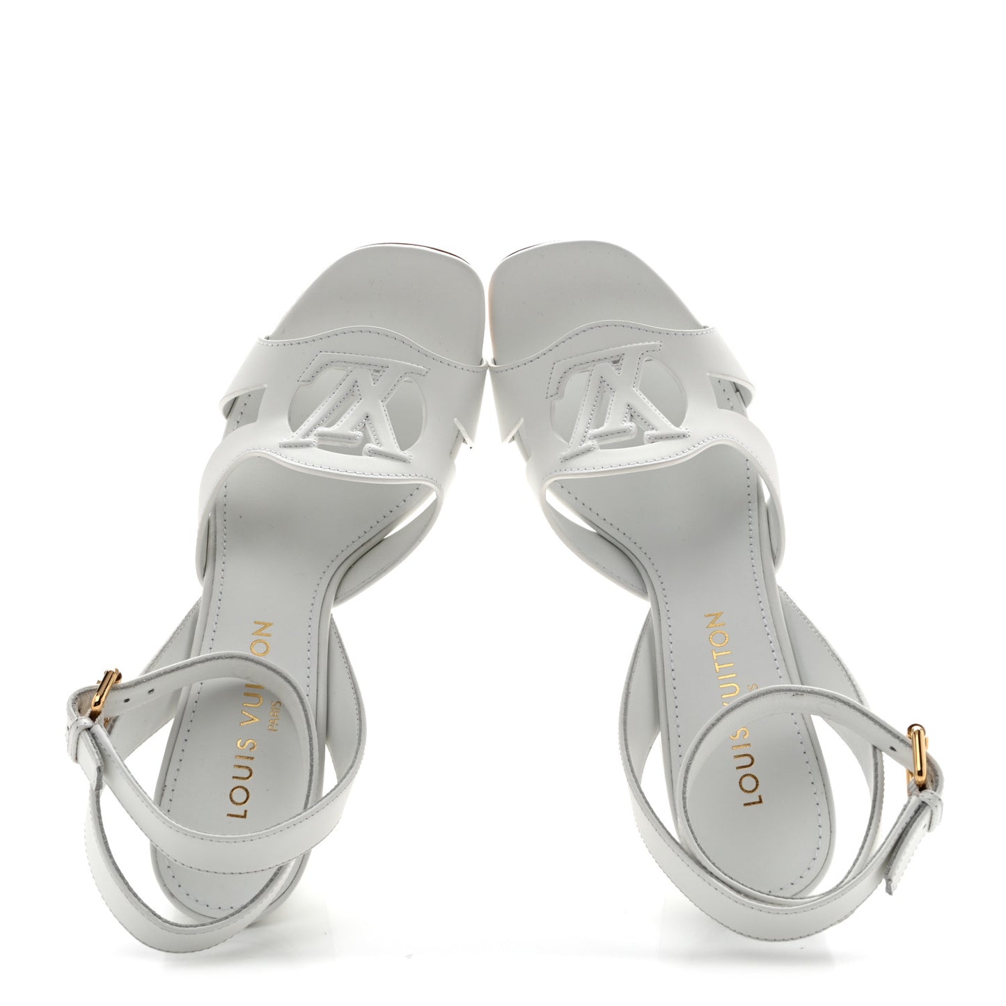 Calfskin LV Isola Sandals 40 White