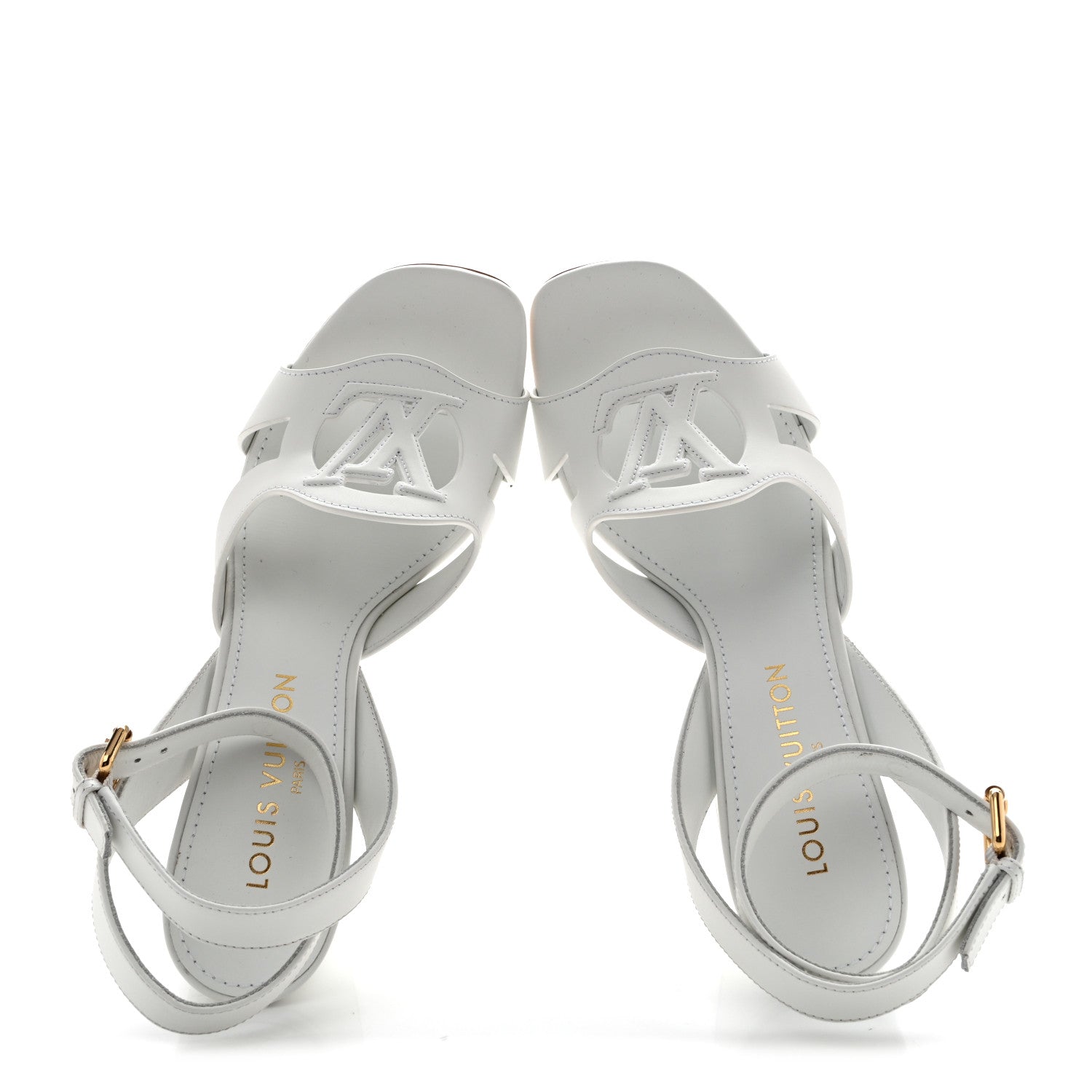 Louis Vuitton Calfskin LV Isola Sandals 40 White 2 of 10
