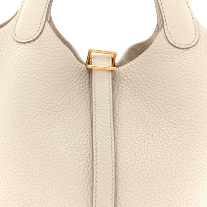 Hermes Taurillon Clemence Picotin Lock 18 PM Gris Perle 8 of 11