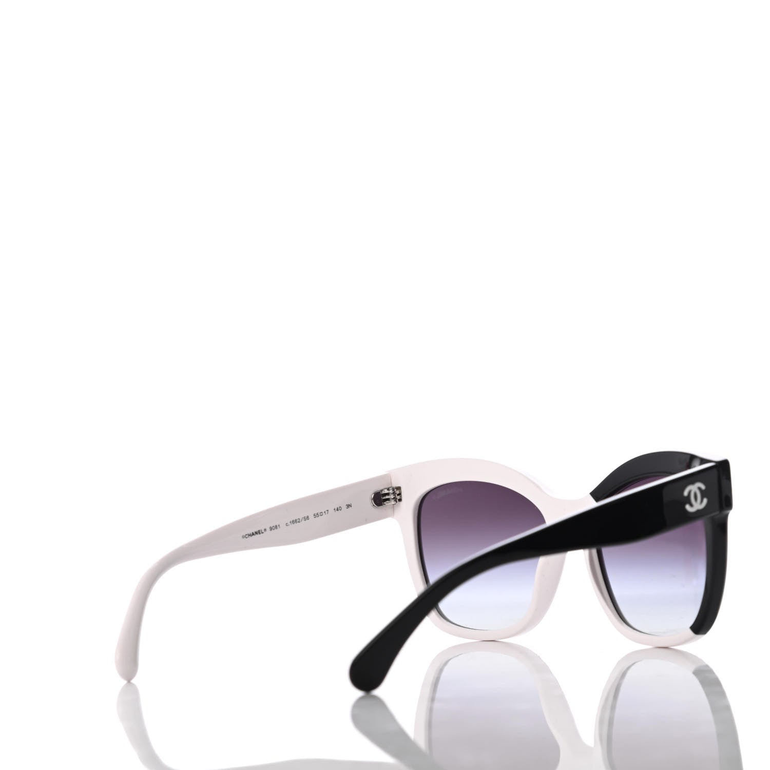 Chanel Acetate CC Sunglasses 9081 White Black 4 of 8
