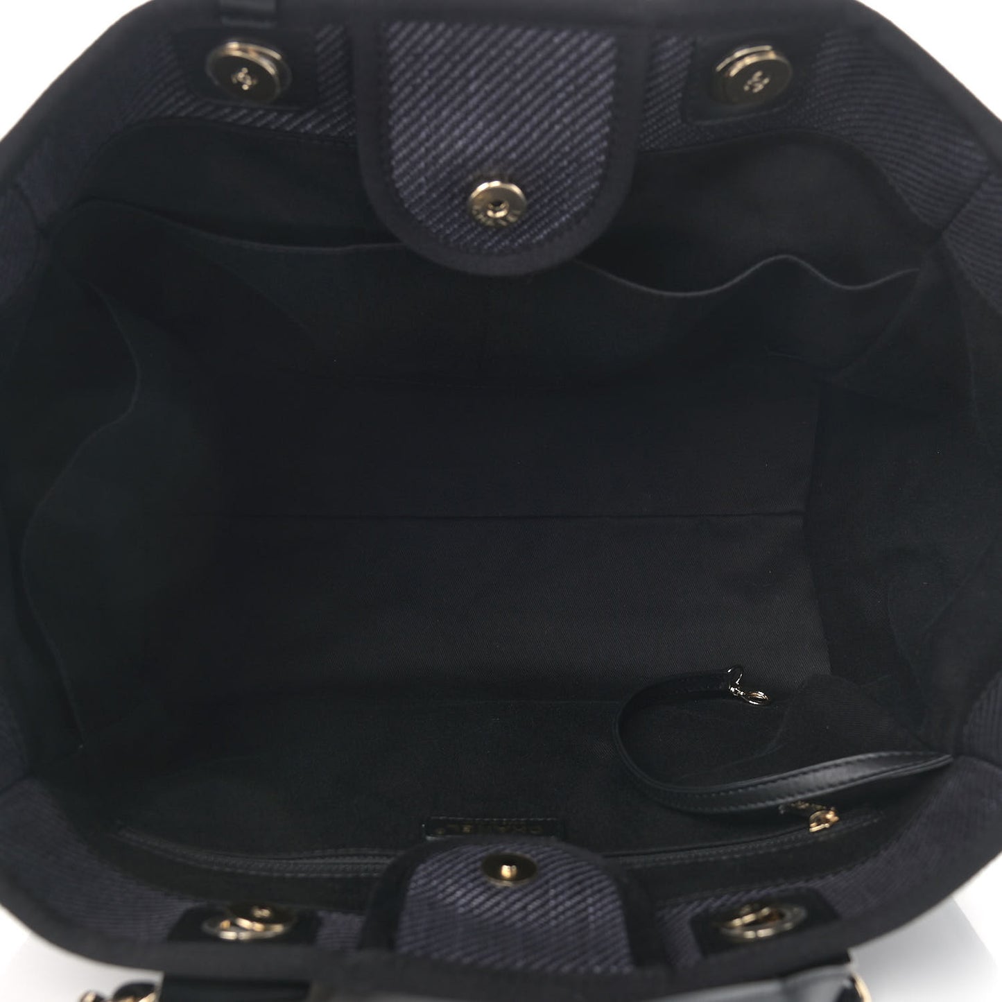 Mixed Fibers Calfskin Medium Deauville Tote Black