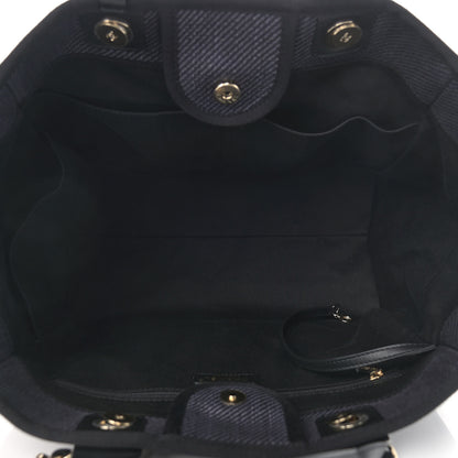 Chanel Mixed Fibers Calfskin Medium Deauville Tote Black 5 of 9