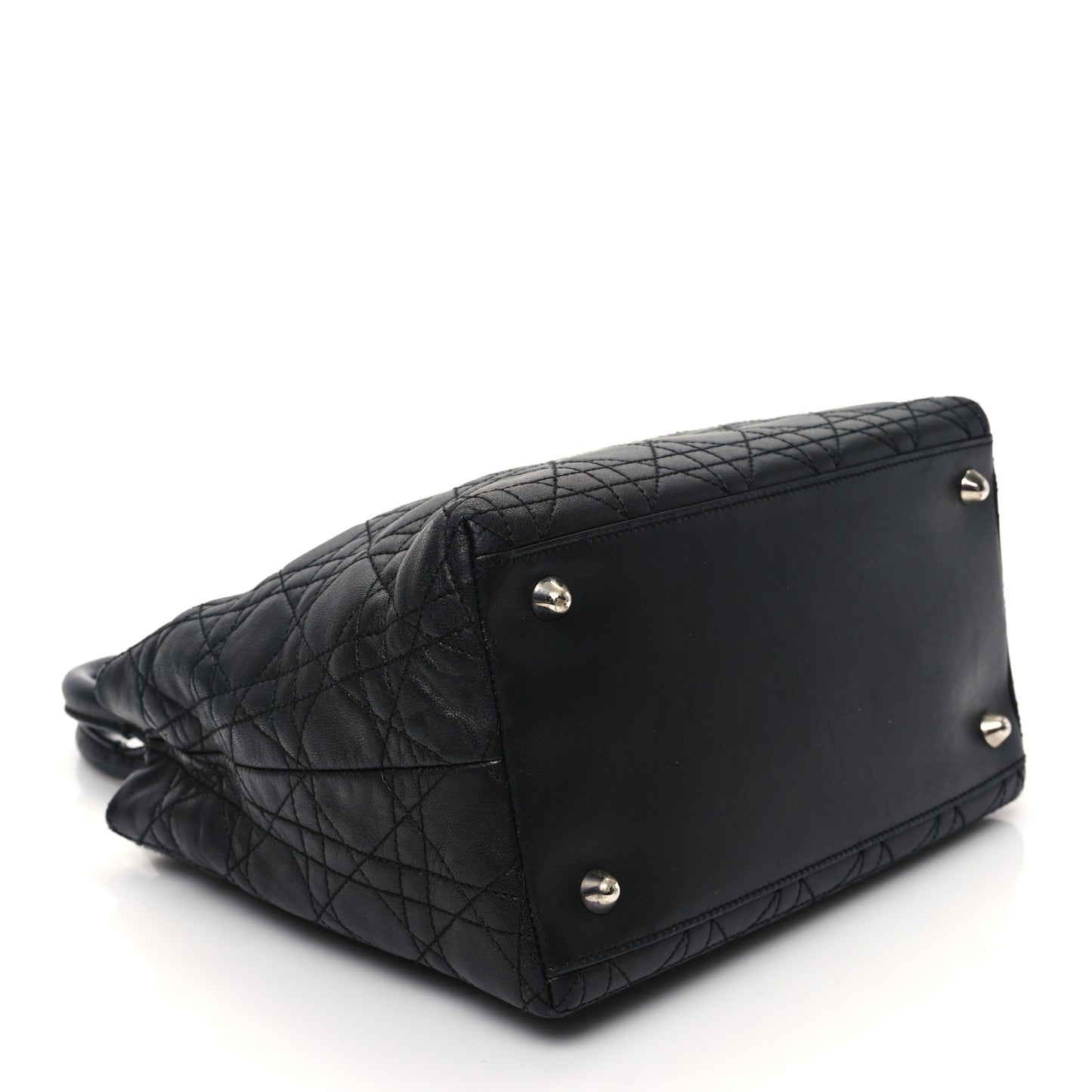 Lambskin Cannage Small Soft Lady Dior Tote Black