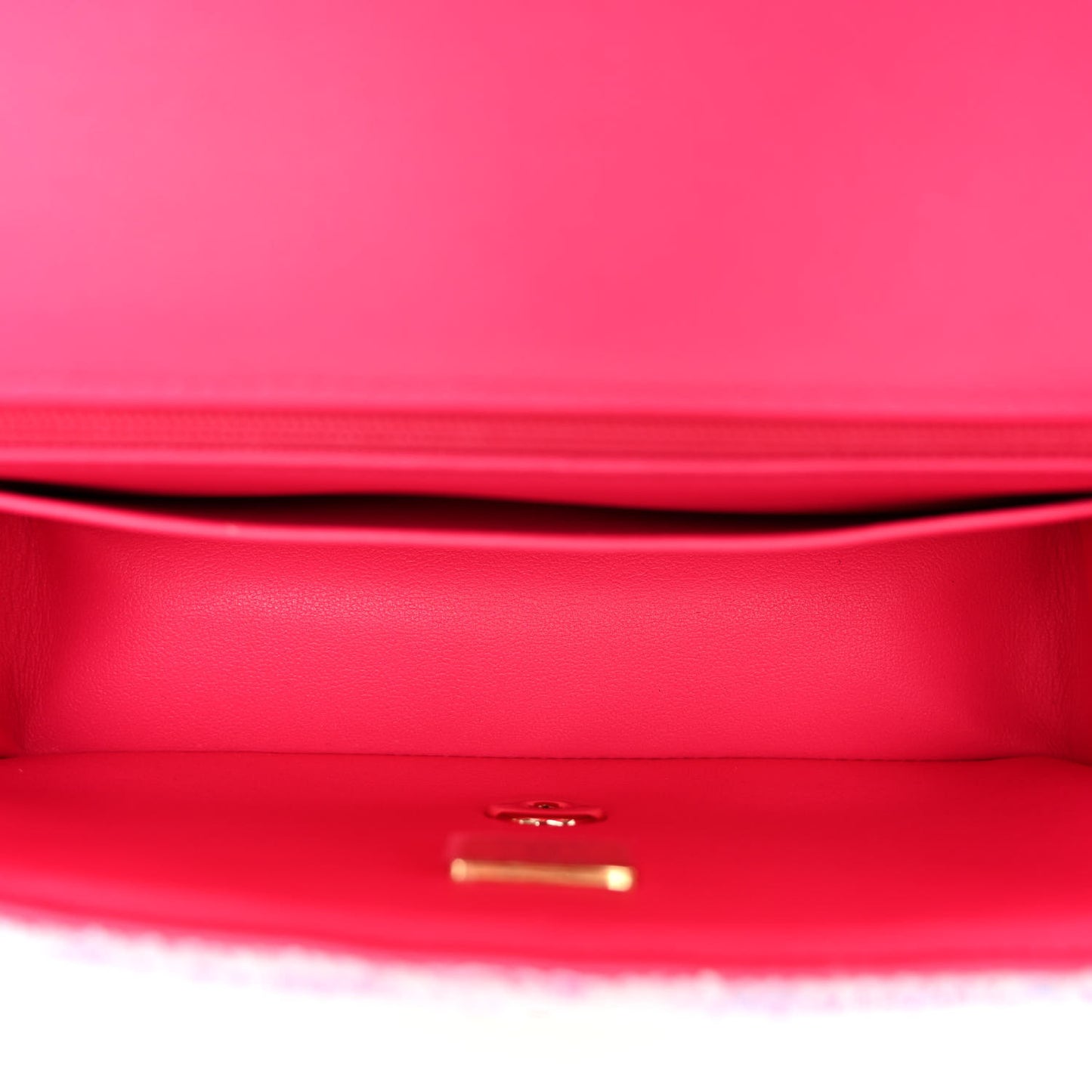 Tweed Quilted Mini Rectangular Flap Pink Multicolor