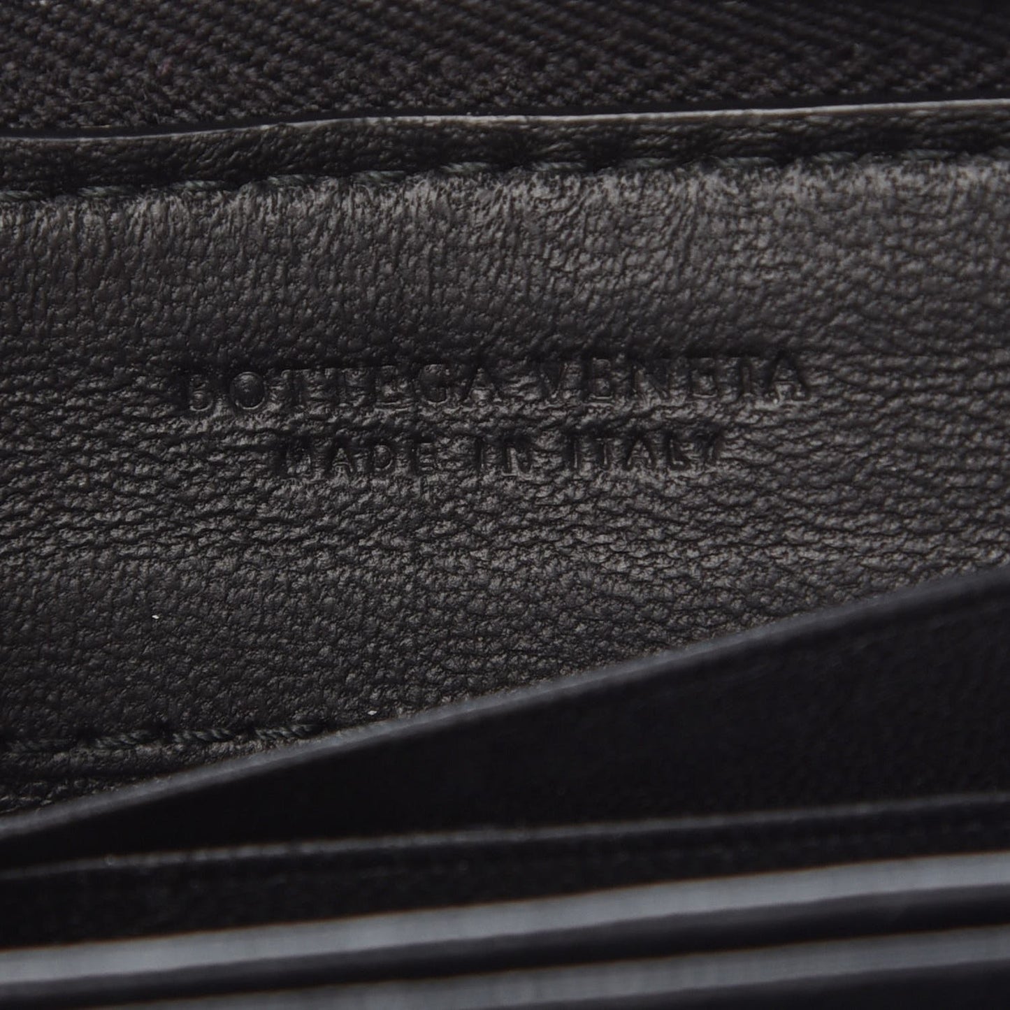 Nappa Intrecciato Zip Around Coin Purse Black