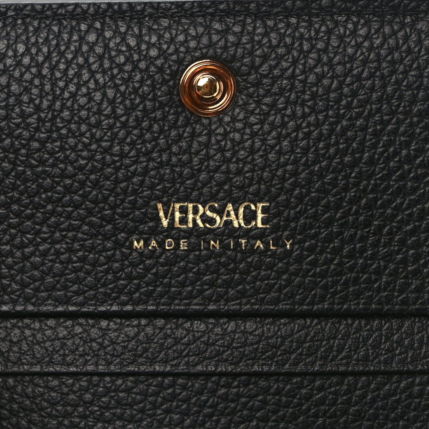 Versace Grained Calfskin Virtus Bifold Wallet Black 6 of 8