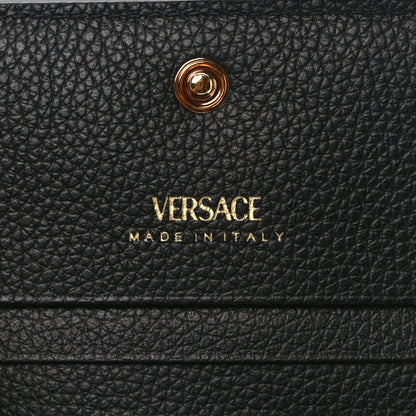 Versace Grained Calfskin Virtus Bifold Wallet Black 6 of 8