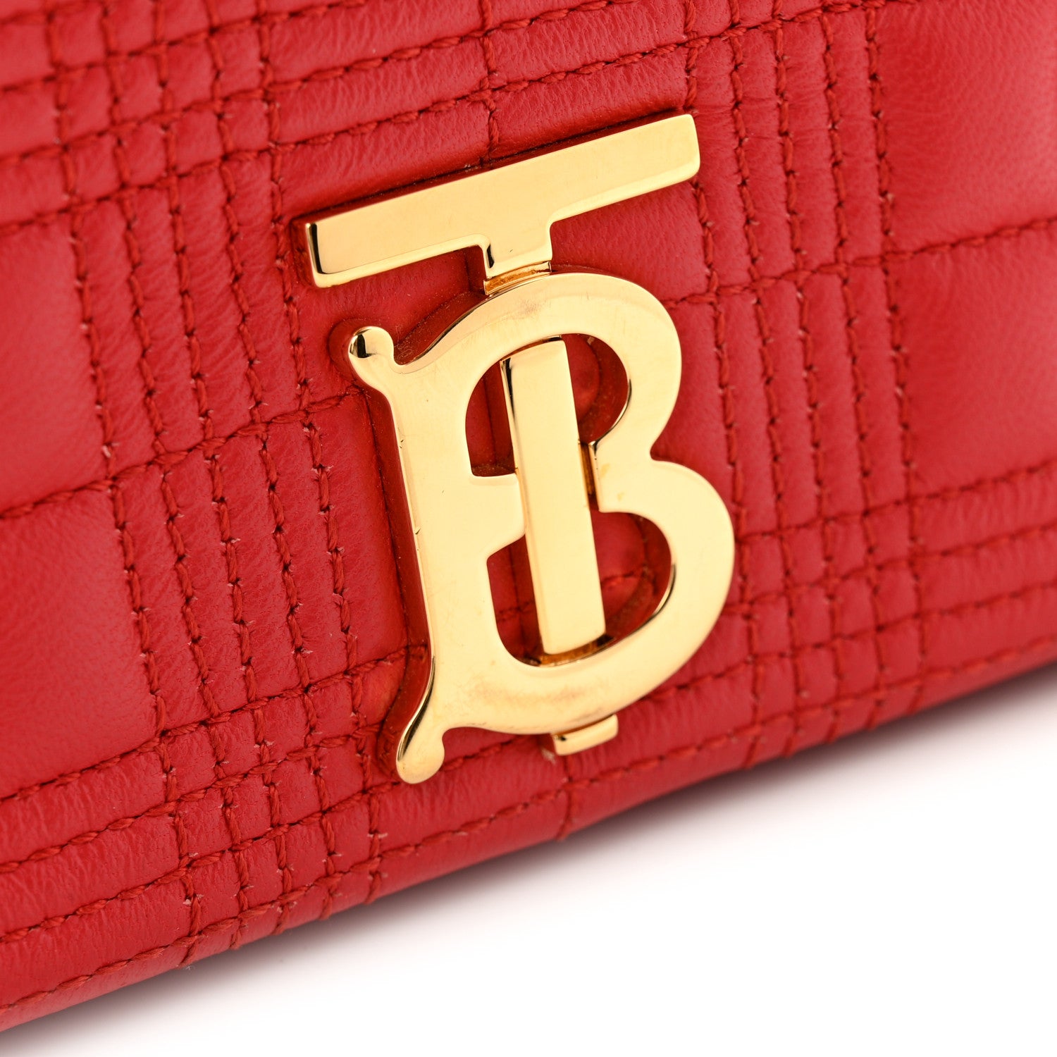 Burberry Lambskin Quilted Small Lola Bag Bright Red 13 of 15