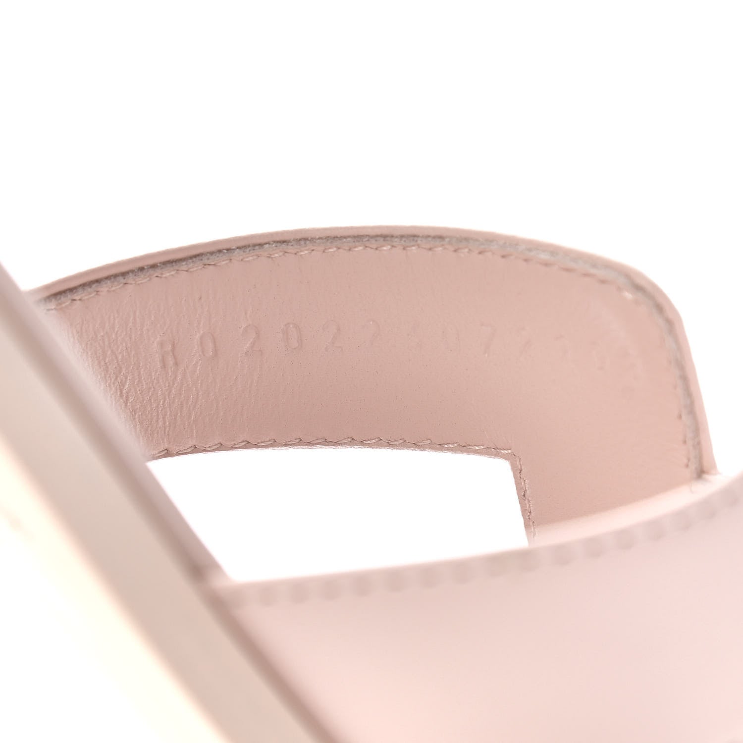 Hermes Box Calfskin Oran Sandals 38 Rose Pale 8 of 8