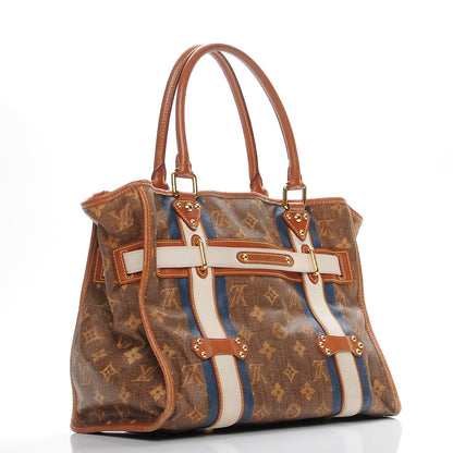 Louis Vuitton Monogram Rayures Tisse Sac GM Blue 3 of 8