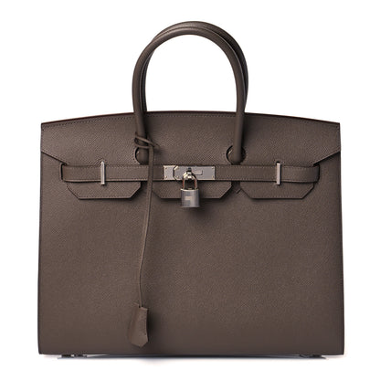 Hermes Epsom Birkin Sellier 35 Etain 1 of 11