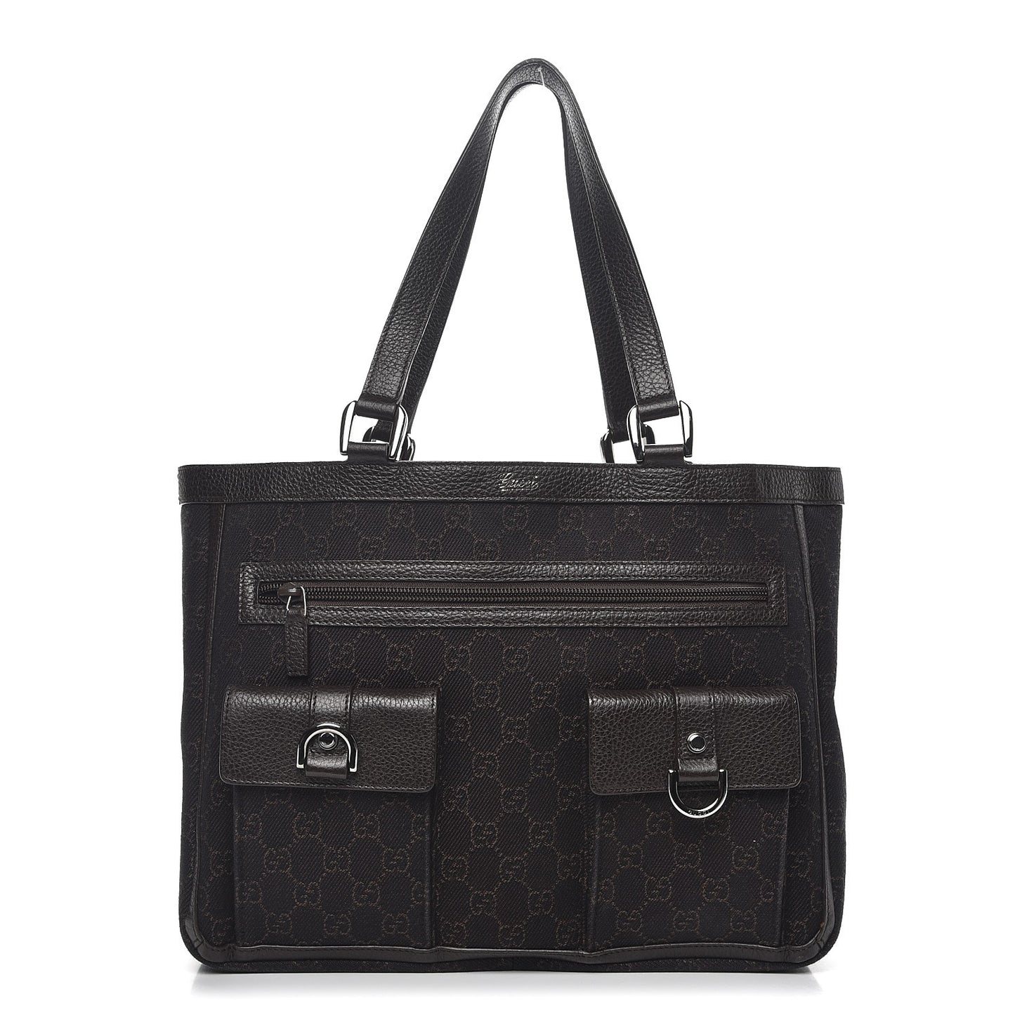 Monogram Abbey D Ring Tote Dark Brown
