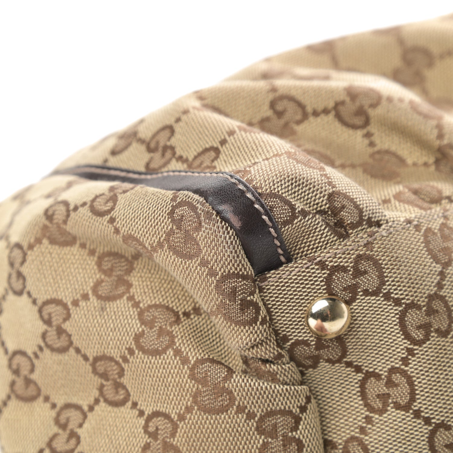 Gucci Monogram Large D Gold Hobo Dark Brown 9 of 16
