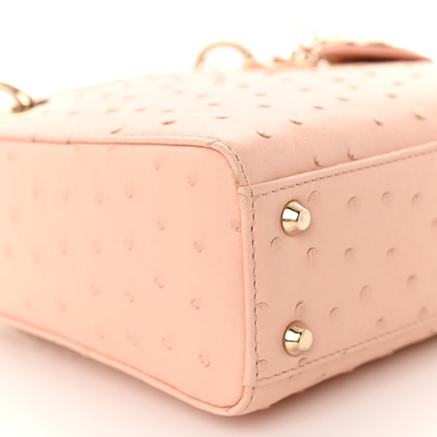 Ostrich Mini Lady Dior Light Pink