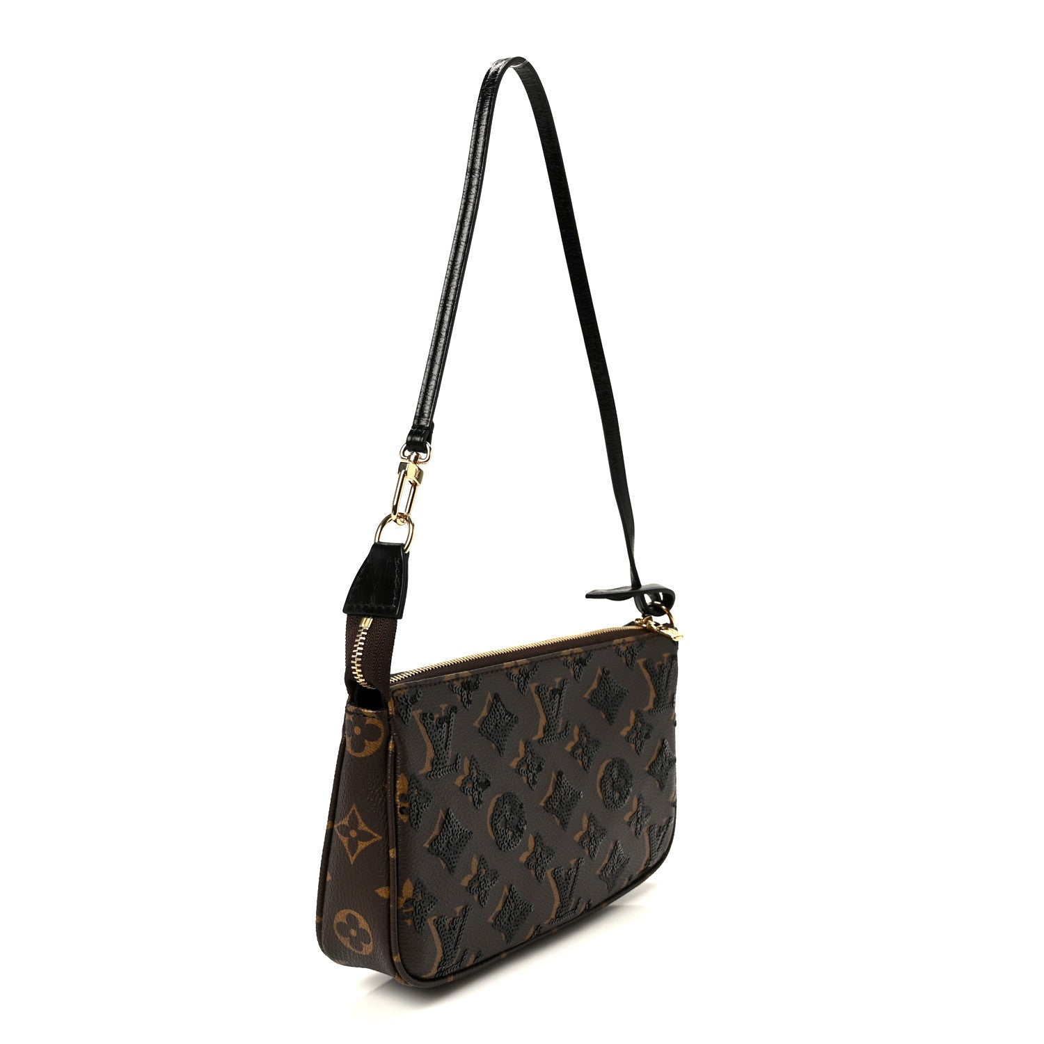 Louis Vuitton Monogram Sequins Pochette Accessories Black 2 of 9