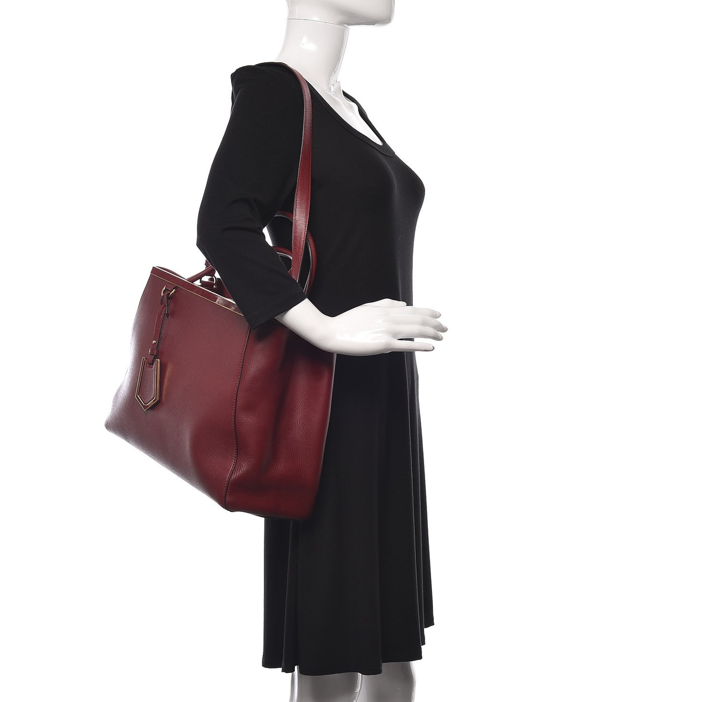 Vitello Elite Regular 2Jours Tote Rosso Scuro Ciliegia