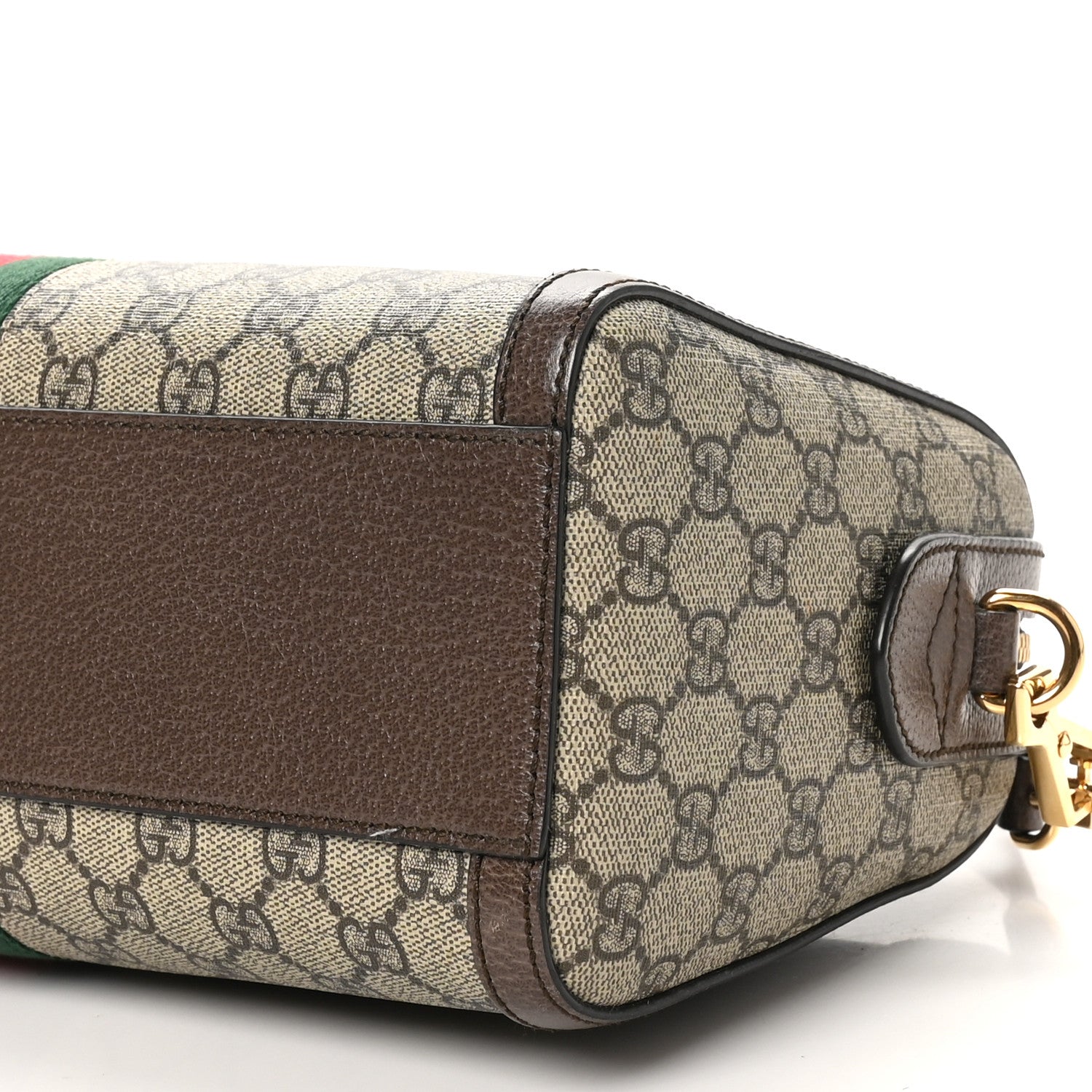 Gucci GG Supreme Monogram Web Medium Ophidia Boston Brown 10 of 10