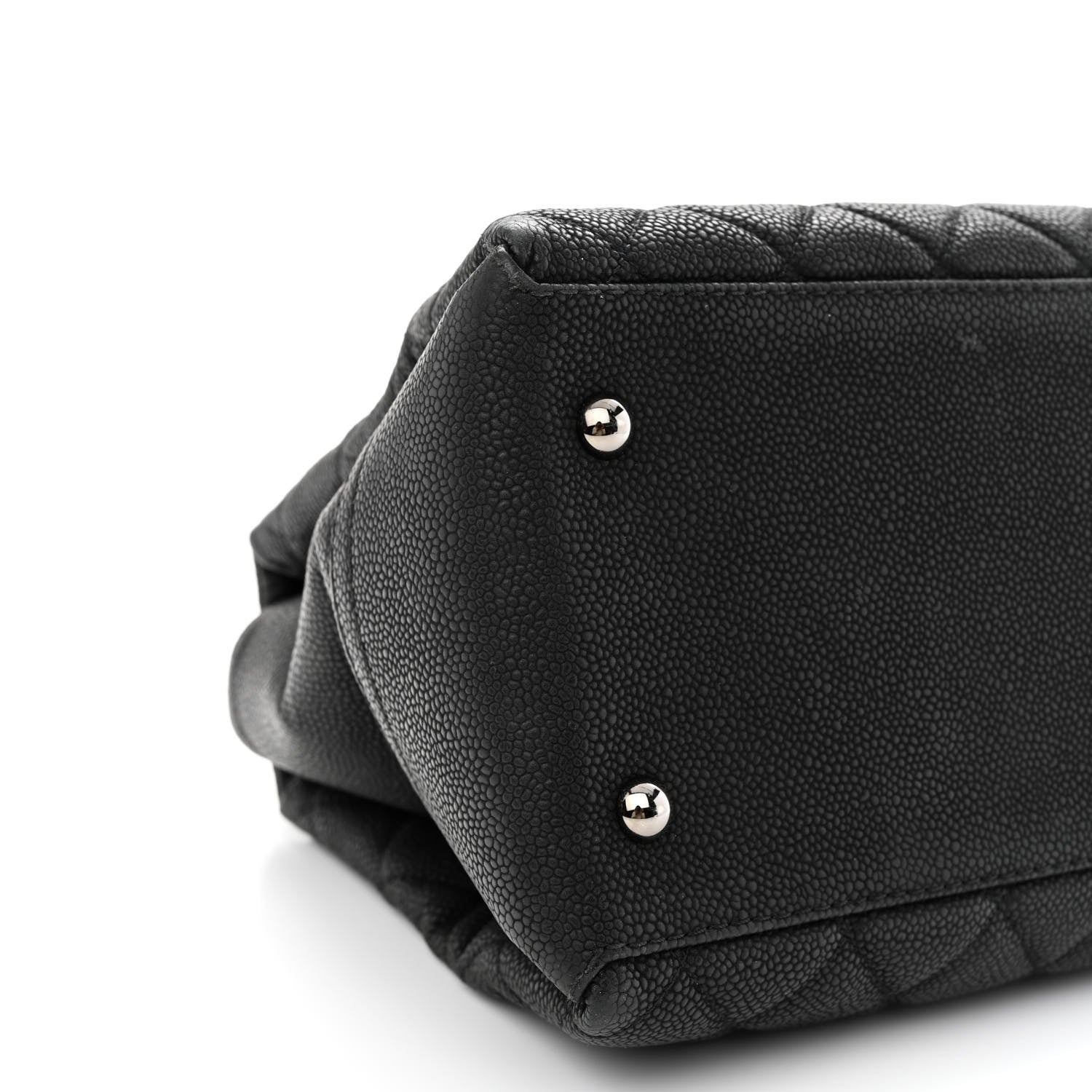 Chanel Iridescent Caviar Quilted Lady Pearly Tote Black 9 of 10