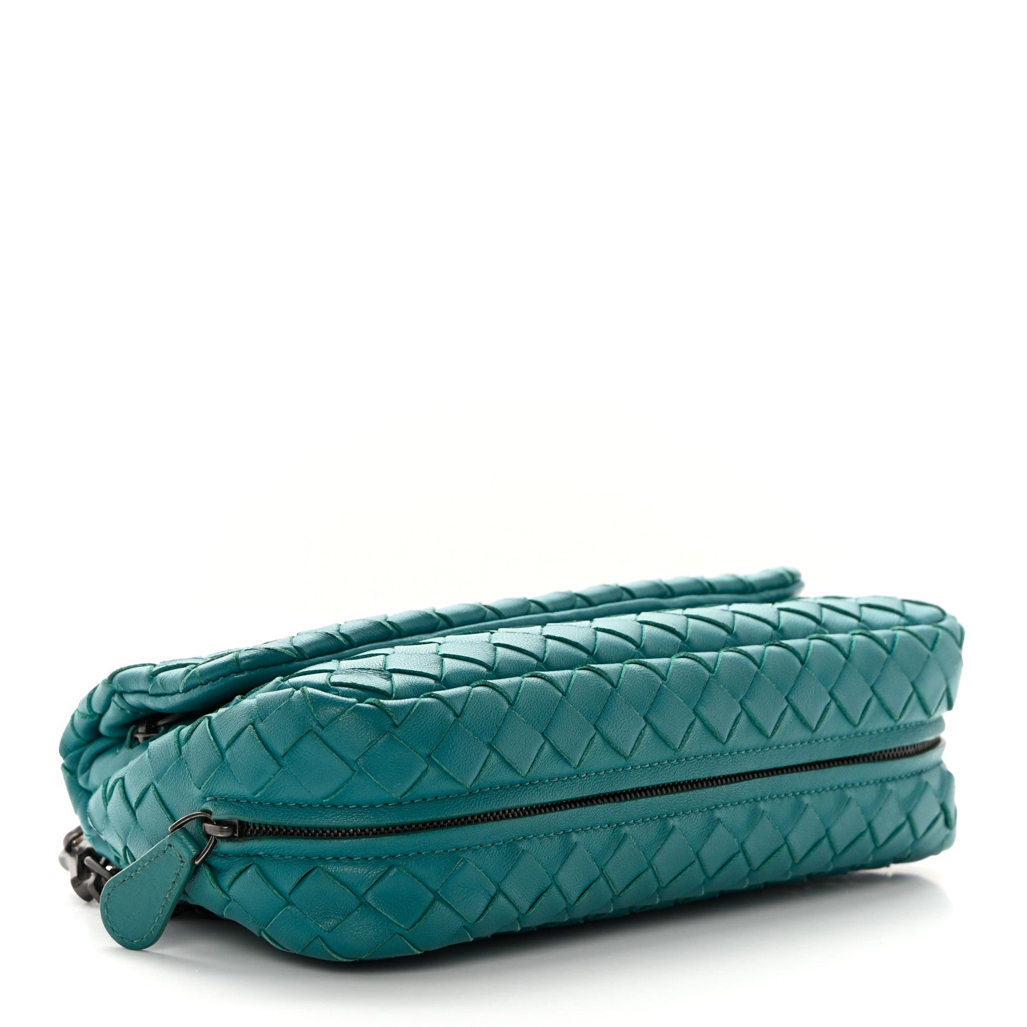 Bottega Veneta Nappa Intrecciato Small Chain Crossbody Teal 4 of 12