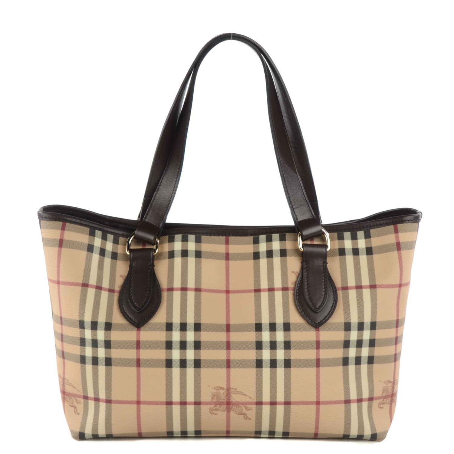 Burberry Haymarket Check Medium Tote Chocolate 1 of 8
