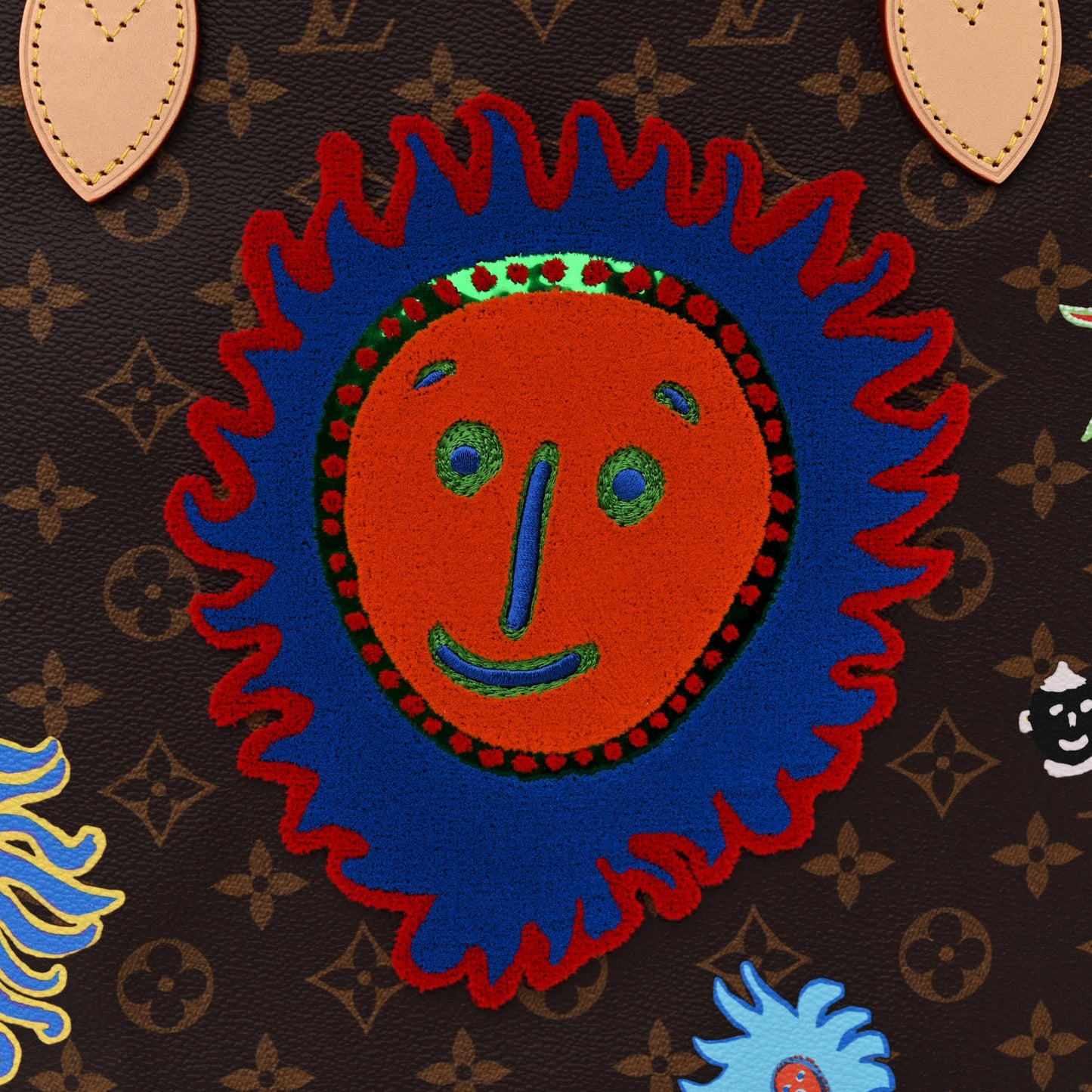 LV X YK Monogram Faces Neverfull MM