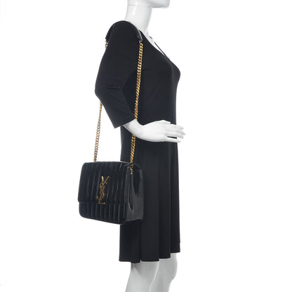 Saint Laurent Patent Matelasse Monogram Large Vicky Chain Bag Black 2 of 15
