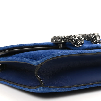 Gucci Velvet Super Mini Dionysus Shoulder Bag Cobalt 8 of 9