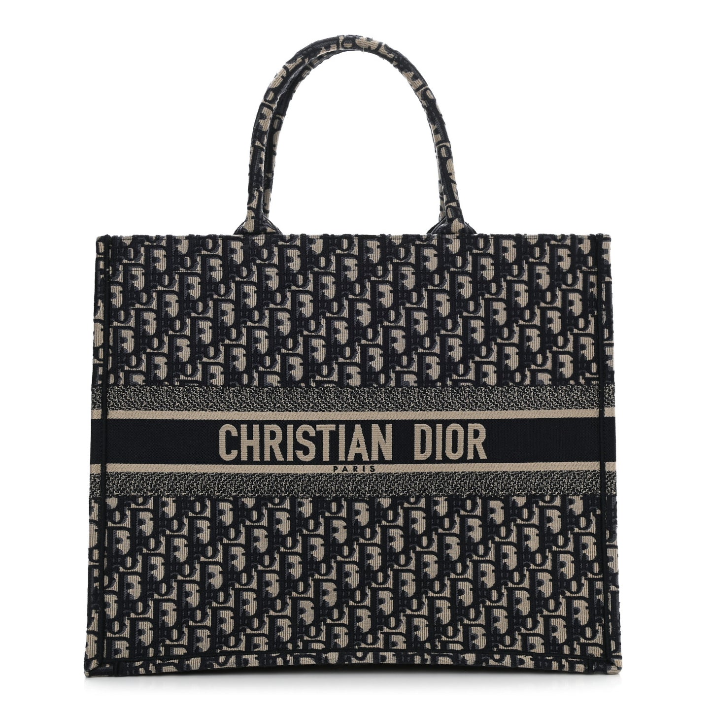 Oblique Book Tote Blue Multicolor