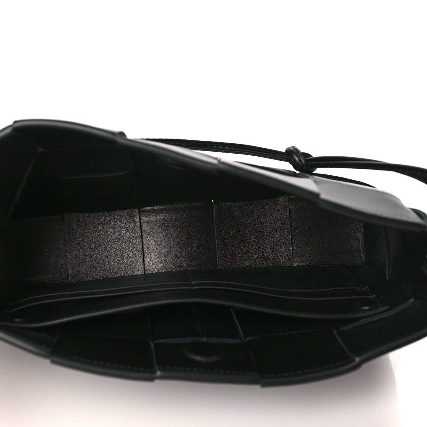 Calfskin Maxi Intrecciato Cassette Pouch On Strap Black