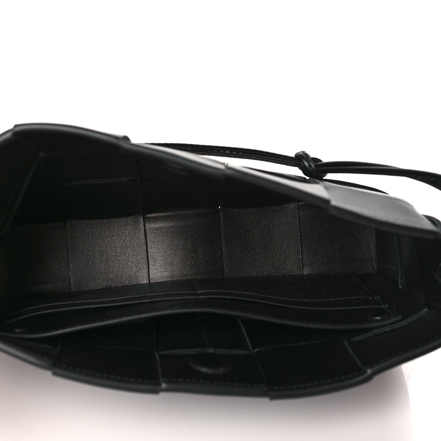 Bottega Veneta Calfskin Maxi Intrecciato Cassette Pouch On Strap Black 5 of 8