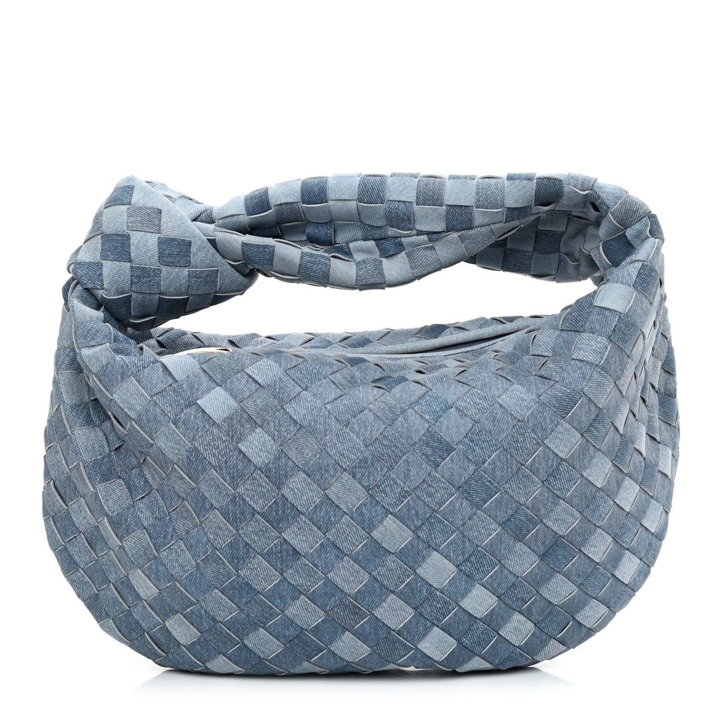 Nappa Denim Effect Intrecciato Teen Jodie Hobo Denim