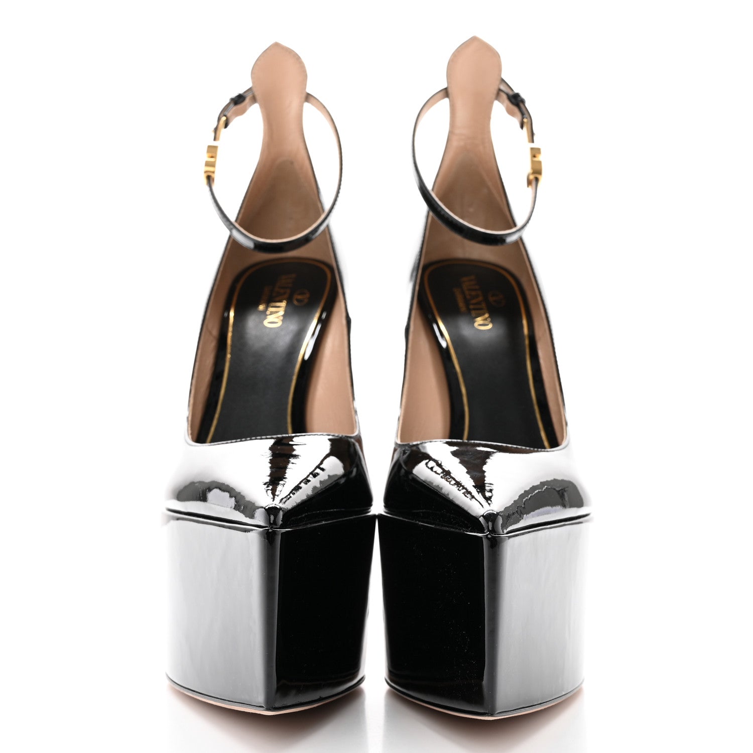 Valentino Garavani Patent Tan-Go 65/165mm Platform Pumps 38 Black 2 of 16