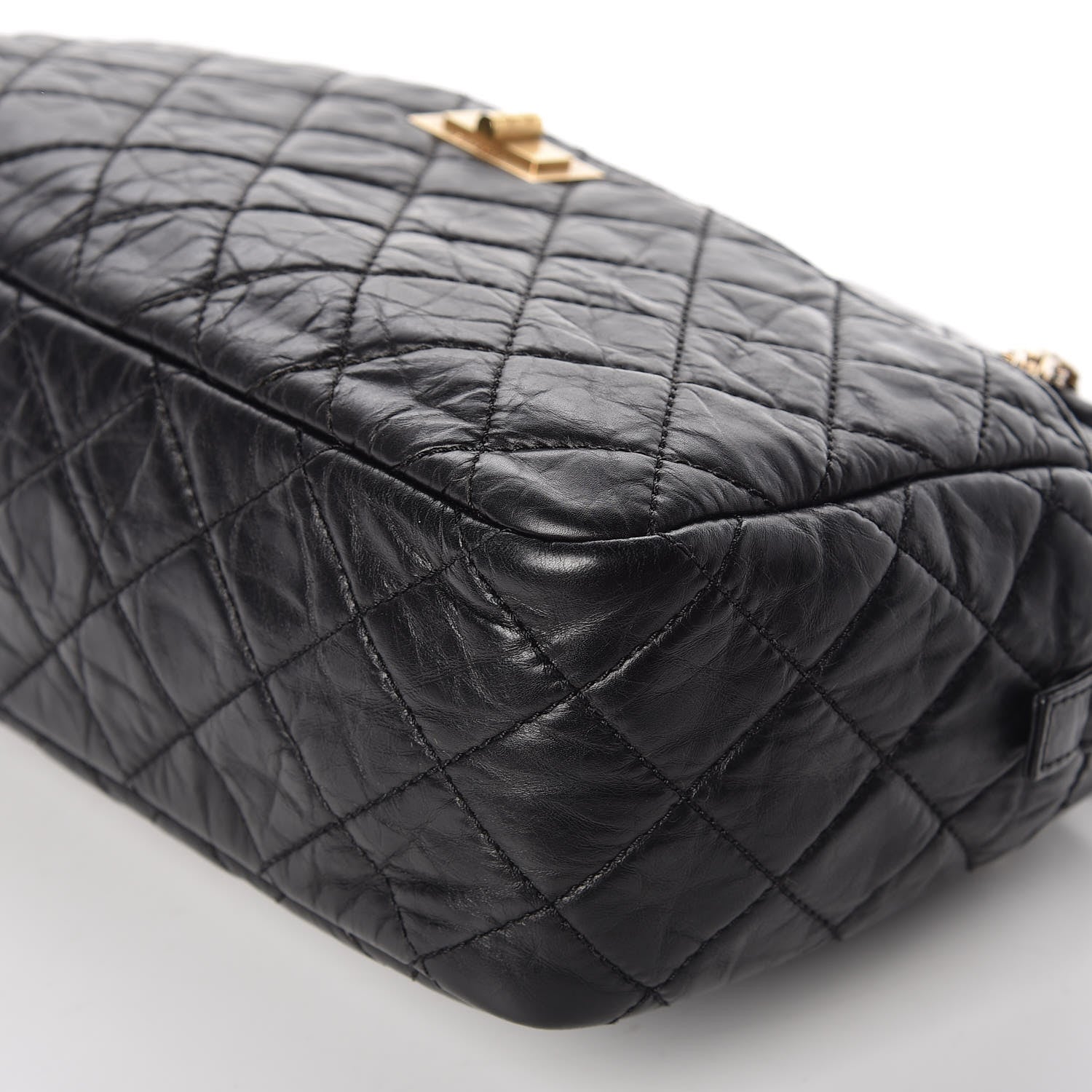 Chanel Aged Calfskin Quilted Medium Reissue Camera Case Black 10 of 12
