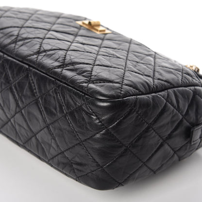 Chanel Aged Calfskin Quilted Medium Reissue Camera Case Black 10 of 12