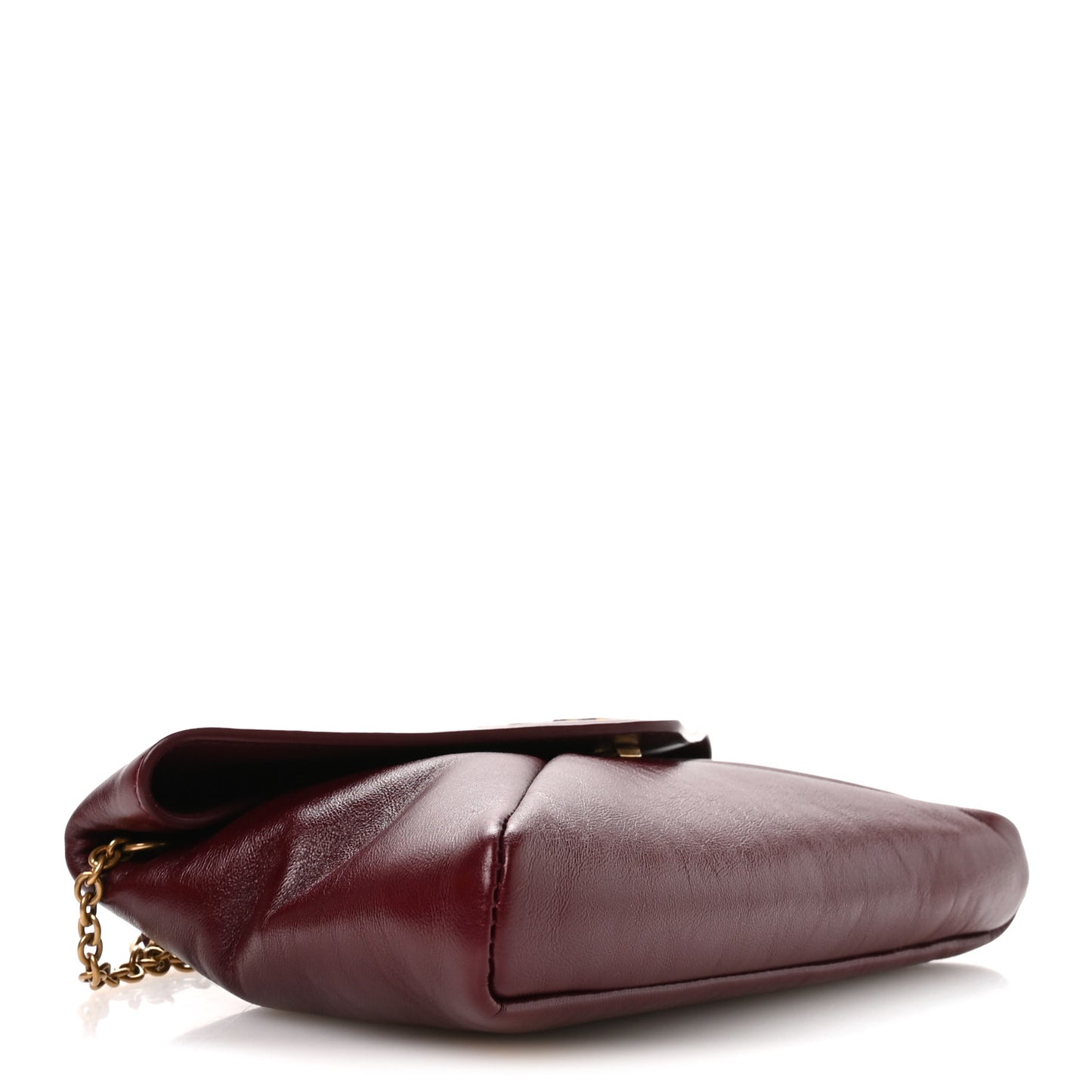 Lambskin Small Cassandre Envelope Pouch Dark Ruby