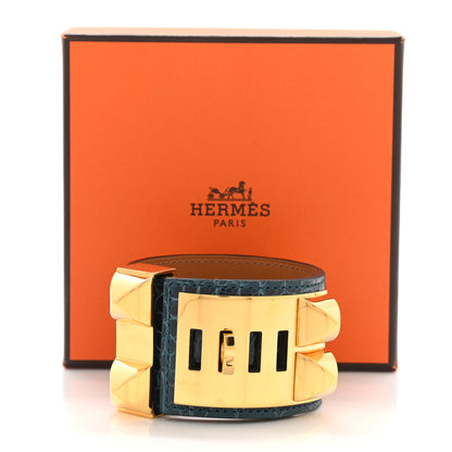 Hermes Shiny Alligator Collier De Chien CDC Bracelet S Colvert 6 of 6