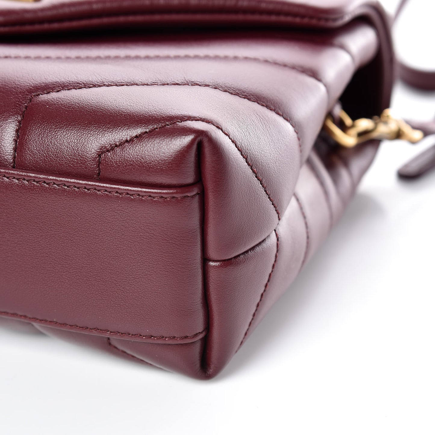 Calfskin Y Quilted Monogram Toy Loulou Crossbody Bag Rouge
