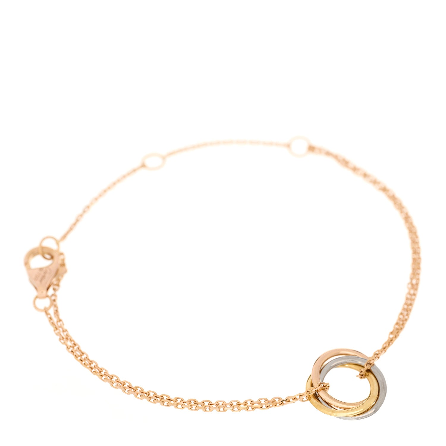 Cartier 18K Pink Yellow White Gold Trinity Bracelet 1 of 3