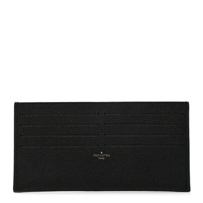 Louis Vuitton Calfskin Felicie Card Holder Insert Black 1 of 5