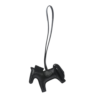 Hermes Milo Lambskin Grigri Rodeo Horse Bag Charm PM So Black 1 of 4