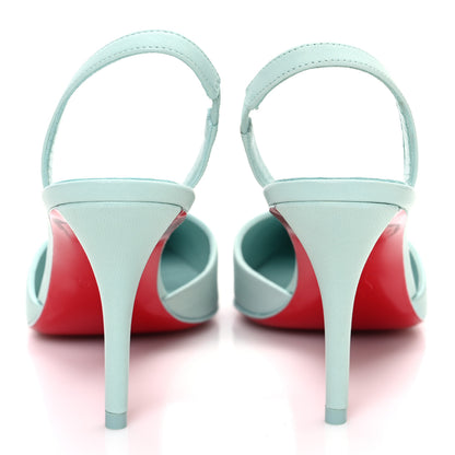 Christian Louboutin Nappa Apostropha 80 Slingback Pumps 38.5 Iceberg 6 of 10