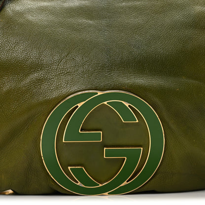 Gucci Calfskin Enamel Blondie Hobo Green 8 of 15